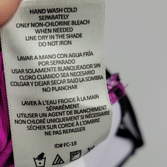 Free Country Women's Magenta Plus Size Track Stripe Tankini Size xxl - Picture 13 of 14